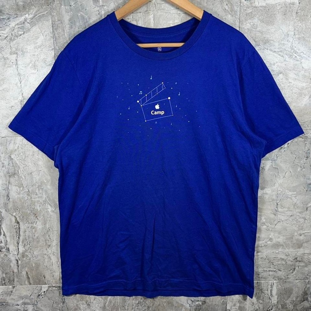 Vintage‎ Y2K Apple Employee CAMP 'Make Movie Magic' Shirt size Men's XL Workwear